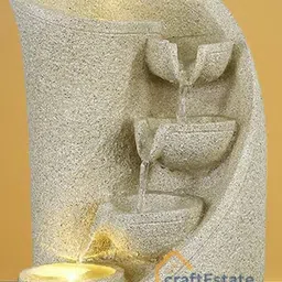 CraftEstate Diya Table Top Waterfall Fountain with LED Light-21