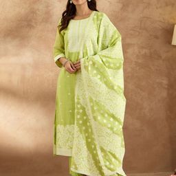 Indo Era Women Ethnic Motifs Regular Kurta with Trousers & With Dupatta-29