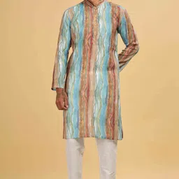 Anouk Abstract Woven Design Mandarin Collar Straight Kurta-picture-31