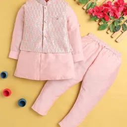 Jeetethnics Boys Textured Solid Kurta with Pyjama-image-6