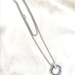Lovemi Movements Stainless Steel Silver-Plated Ring Pendants & Chain-image-70