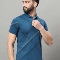 OGEN Men Printed Polo Collar Pockets T-shirt-image-34