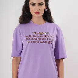 clobug Women Typography Printed Applique T-shirt-picture-13