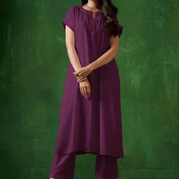 Sangria Straight Kurta With Trousers Sets-image-21