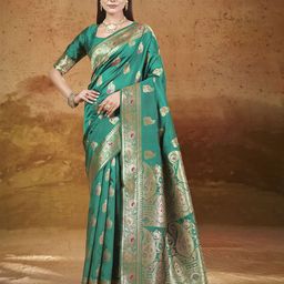 DIVASTRI Woven Design Zari Banarasi Saree-image-90