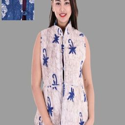 Apratim Women Floral Reversible Longline Tailored Jacket with Embroidered-image-12