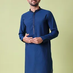 MAAHI FABS Mandarin Collar Thread Work Kurta With Pyjamas-picture-22