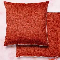 ArtzFolio Multicoloured Set of 2 Velvet Square Cushion Covers-4