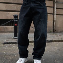 Powerlook Men Black Baggy Fit Denim Jeans-image-24