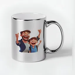 INTERNATIONAL GIFT Silver-Toned Printed Ceramic Glossy Mugs Set of Cups and Mugs-image-45