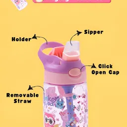Tinker Squad Purple & Transparent Single Tritan Printed Water Bottle image 4