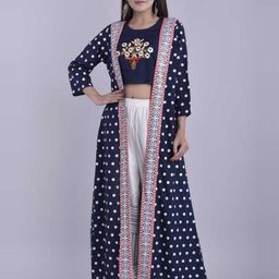 Dhibha Women Blue Cotton Blend Clothing Set-picture-9