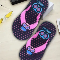 ARAVON Unisex Kids Printed Rubber Thong Flip-Flops-image-75