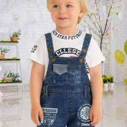 BAESD Infant Printed Dungaree With T-Shirt-20