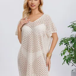 JC Collection Self Design Swimwear Cover Up Top-image-68