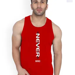 SLOWLORIS Pack Of 2 Printed Round Neck Sleeveless Bio-Wash Gym Vests-picture-7