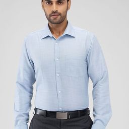 Parx Men Spread Collar Micro Ditsy Printed Slim Fit Formal Shirt-image-27