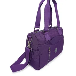 BAOMI Purple Structured Handheld Bag image 4