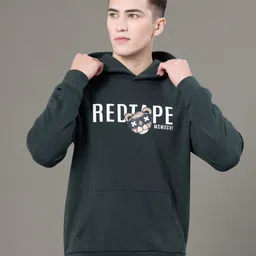 Red Tape Men Graphic Print Fleece Baggy Fit Hoodie-picture-47