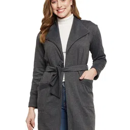 BRINNS Single Breasted Tie Ups Fleece Overcoat-picture-26