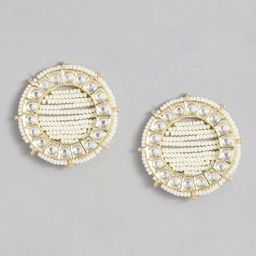 Peora White Gold-Plated Circular Studs Earrings-34