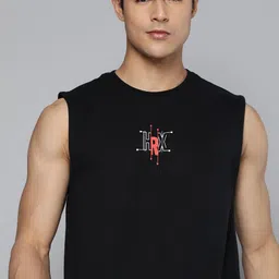 HRX by Hrithik Roshan Men Black & Orange Printed Sweatshirt-image-16