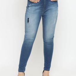 plusS Women Blue Regular Fit Mid-Rise Clean Look Jeans-image-21