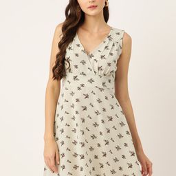 Rue Collection Floral Print Crepe Mini Wrap Dress-image-27