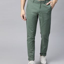 Roadster Men Olive Green Chinos Trousers-picture-6