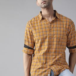 Roadster Men Cotton Opaque Checked Sustainable Casual Shirt-image-44