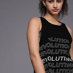 Allen Solly Woman Black Tribe Printed Raw Edge Hem Tank Top-image-44