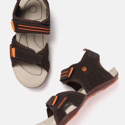 Woodland Men Brown Solid Sports Sandals-picture-35