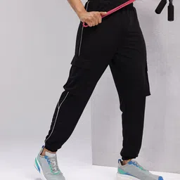 HRX by Hrithik Roshan Men Rapid-Dry Mid-Rise Regular Fit Cargo Style Joggers-image-90