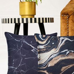 HOUZZCODE Multicoloured Set of 2 Abstract Square Cushion Covers image 1