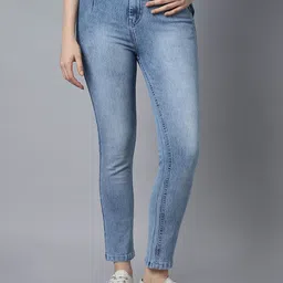 High Star Women Slim Fit High-Rise Clean Look Jeans-image-48