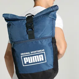 Puma Unisex Blue & Black Sole Backpack-image-7