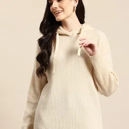 Mast & Harbour Hooded Ribbed Acrylic Pullover-image-62