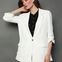 Vero Moda White Regular Fit Blazer-image-45