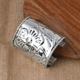 Teejh Yuvani Silver Oxidized Cuffs Bracelet-22