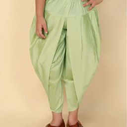 KISAH Kids Green Cotton Regular Fit Dhoti Pants-image-10
