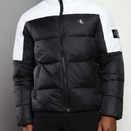 Calvin Klein Black Regular Fit Colour Block Puffer Jacket-picture-18