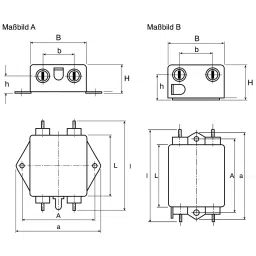 Epcos B84111A Series Flange Mount RFI Filter 1 Phase 10 Amp Current Rating 250 V AC 45 mm Length, B84111A0000B110 image 3
