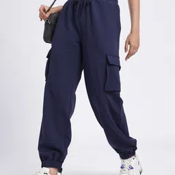 glitchez Women Cityscape Knitwear Relaxed fit Cargo Style Joggers-image-65