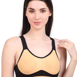 Halfspin Colourblocked Full Coverage Non Padded Workout Bra-picture-0