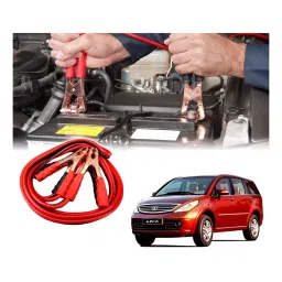 Auto Pearl 2.29 m (7.5 Ft) 500 A Heavy Duty Booster Anti Tangle Battery Jumper Cable for Tata Aria (Pack of 2)-69