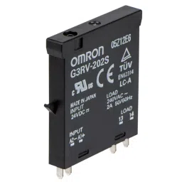 Omron G3RV Series Slim Solid State Relay 75-264 V AC 5-Pin DIN Rail Plug-In Terminal, G3RV-202S DC24-18