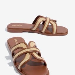 LUNA BLU by Westside Tan Multi-Strap Slides image 3