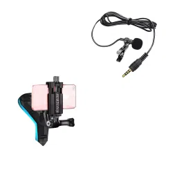 AMR Helmet Head Belt/Strap Chin Mount for MotoVlogging with 3.5 mm Jack Collar Mic Silicone, AMR 429-picture-30