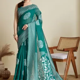 Moda Rapido Floral Silk Blend Handloom Saree-picture-14