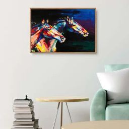 999Store Multicolor Canvas Horse Canvas Painting-21